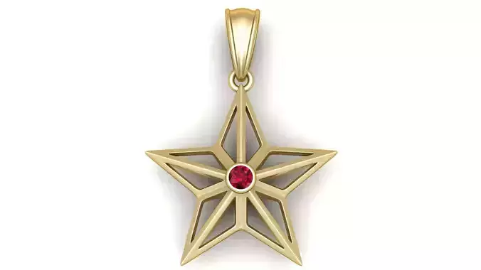 five  point star pendant 