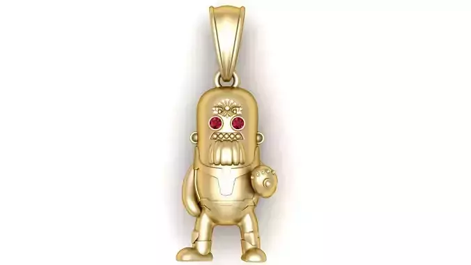 futuristic robot inspired pendant 
