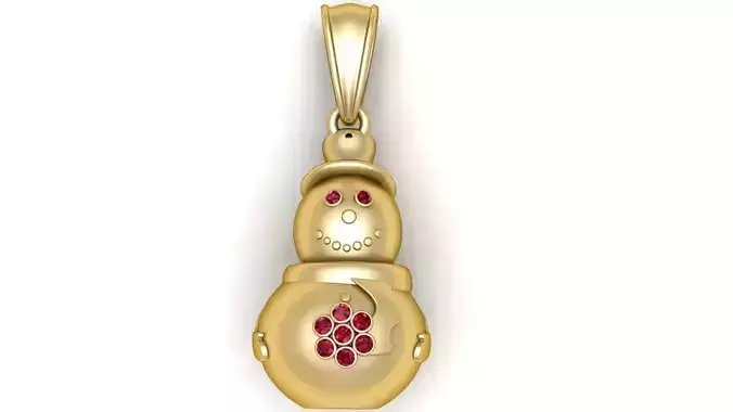  snowman  themed pendant 
