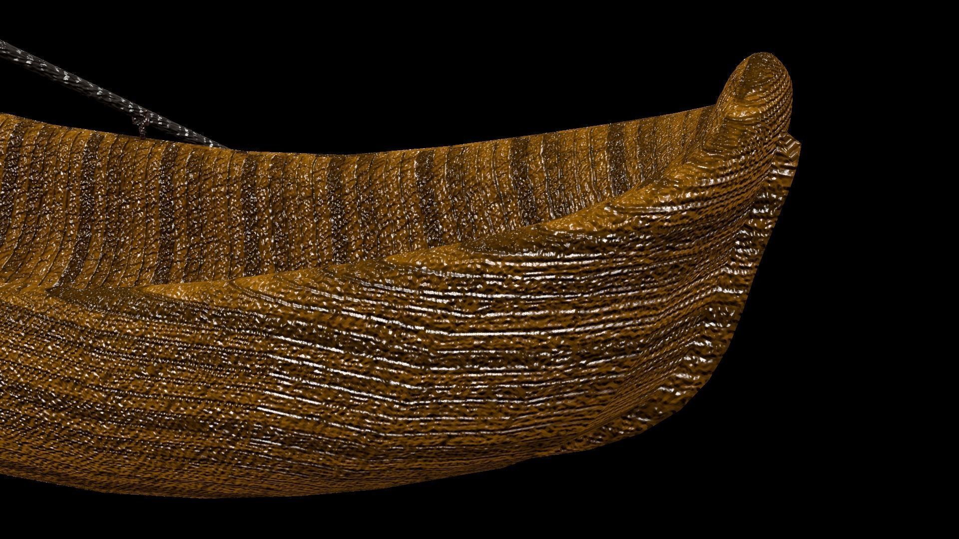 Old Rowboat Low-poly 3D model_4