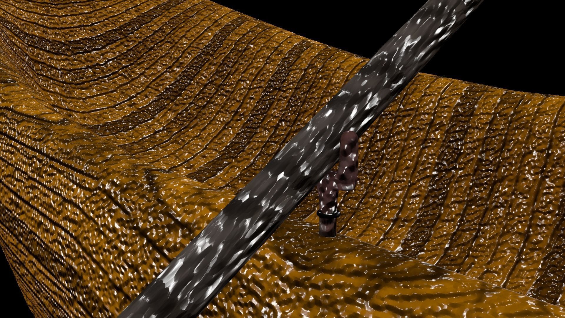 Old Rowboat Low-poly 3D model_6