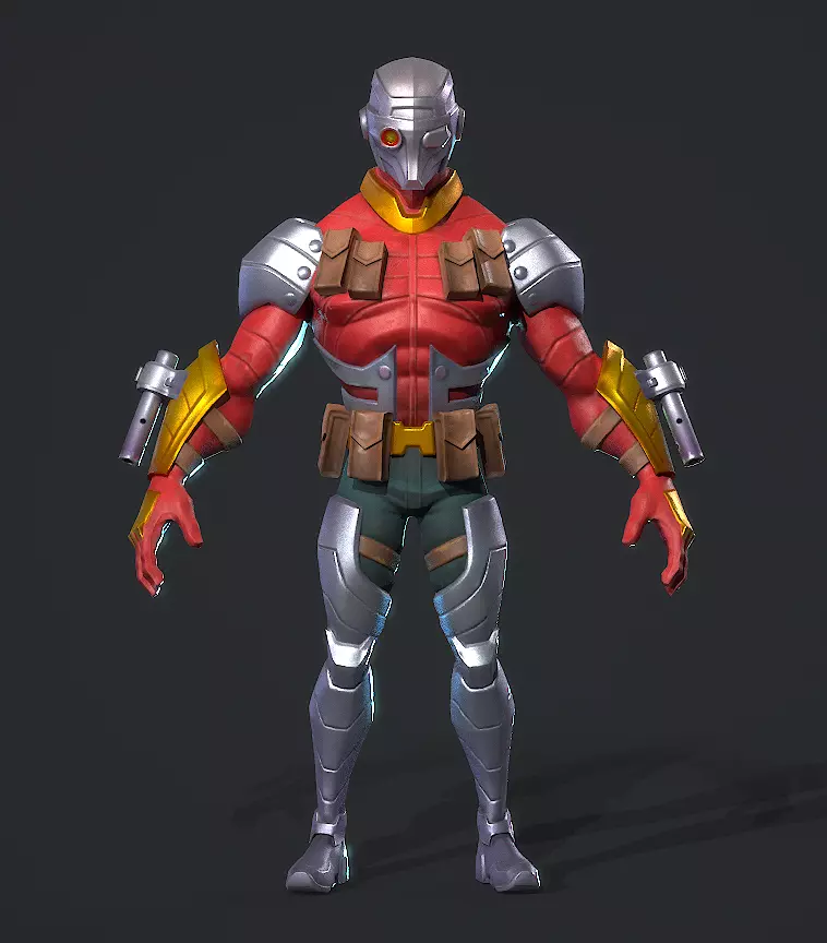  Deadshot  Low-poly 3D model_2