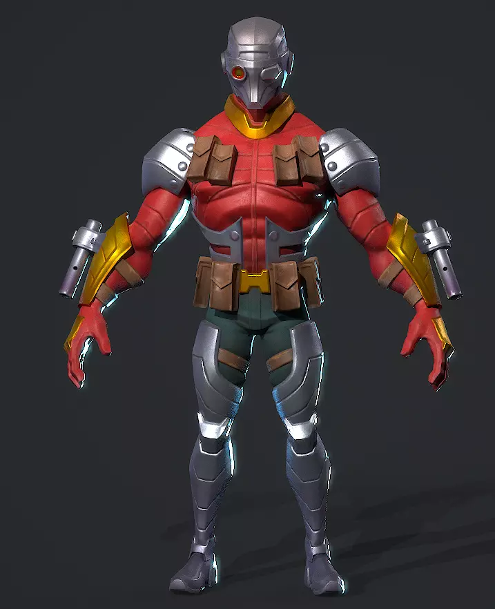  Deadshot  Low-poly 3D model_15
