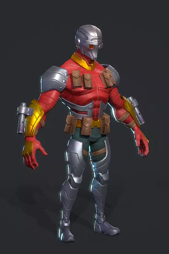  Deadshot  Low-poly 3D model_11