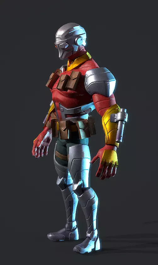  Deadshot  Low-poly 3D model_5