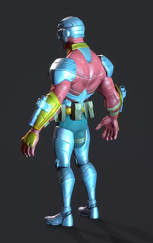  Deadshot  Low-poly 3D model_7