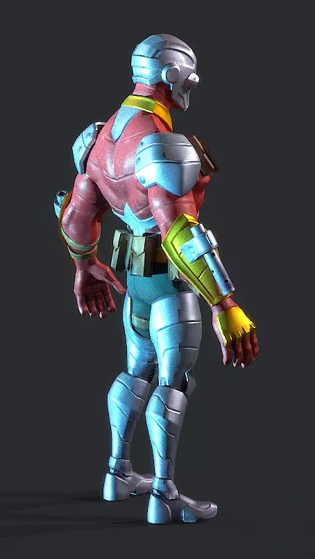  Deadshot  Low-poly 3D model_9