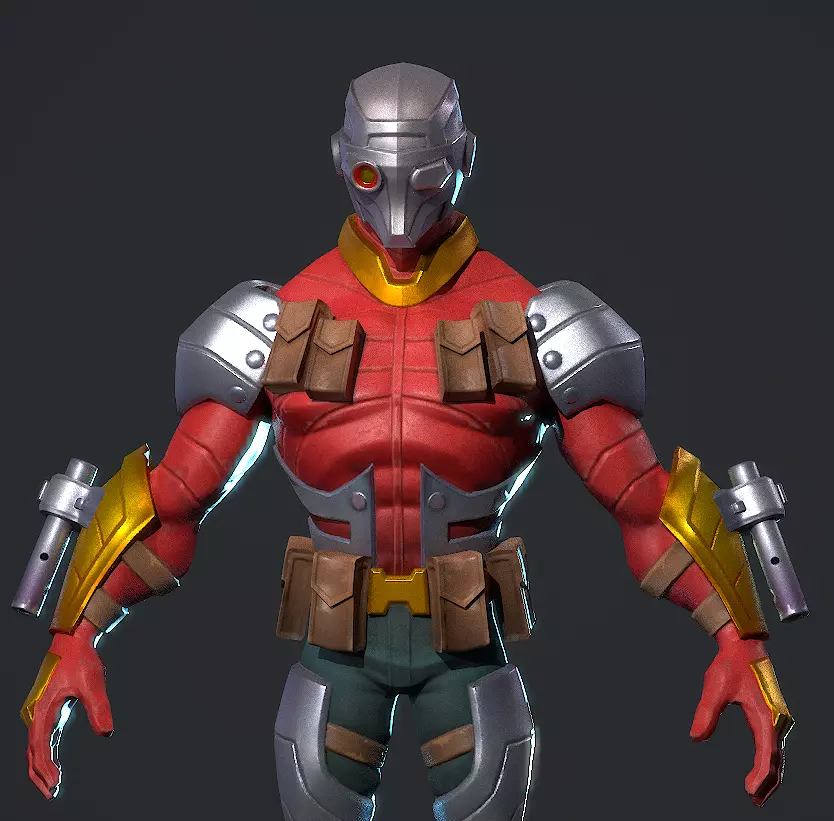  Deadshot  Low-poly 3D model_13