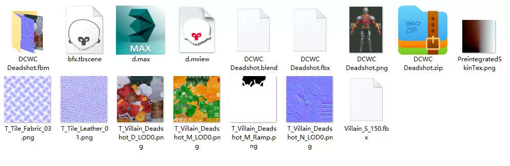  Deadshot  Low-poly 3D model_4