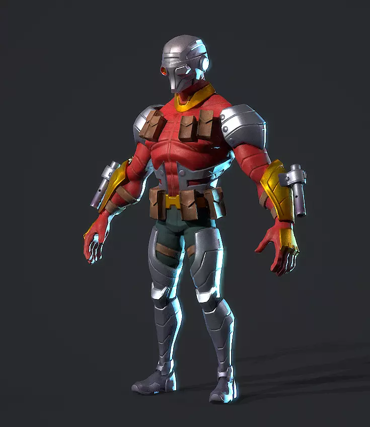  Deadshot  Low-poly 3D model_3