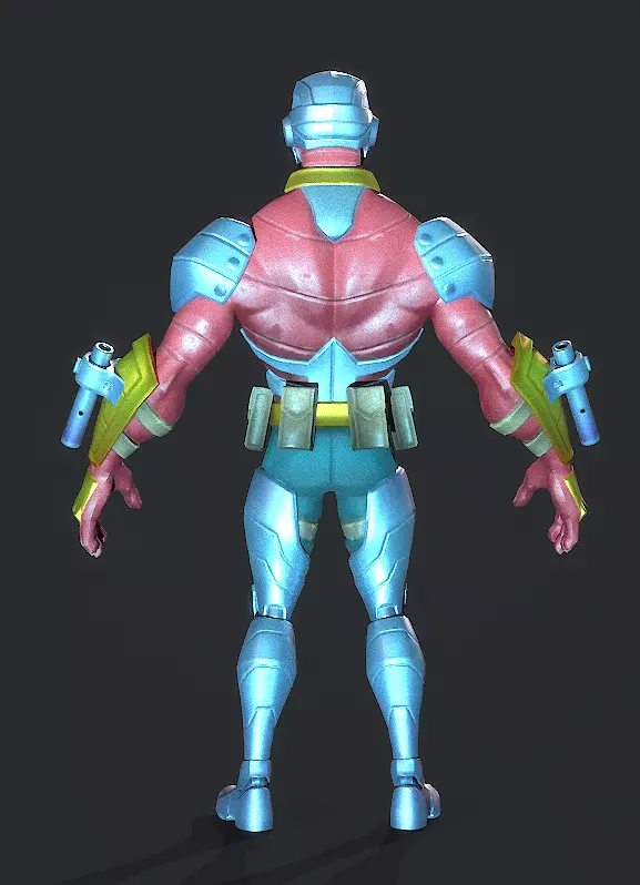  Deadshot  Low-poly 3D model_8