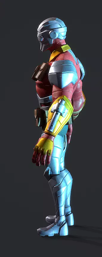  Deadshot  Low-poly 3D model_6