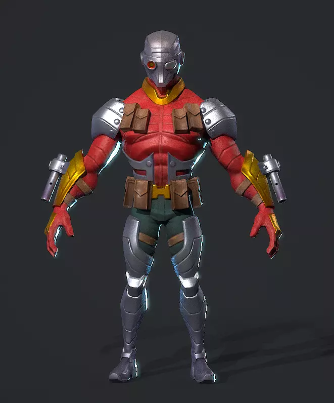  Deadshot  Low-poly 3D model_12