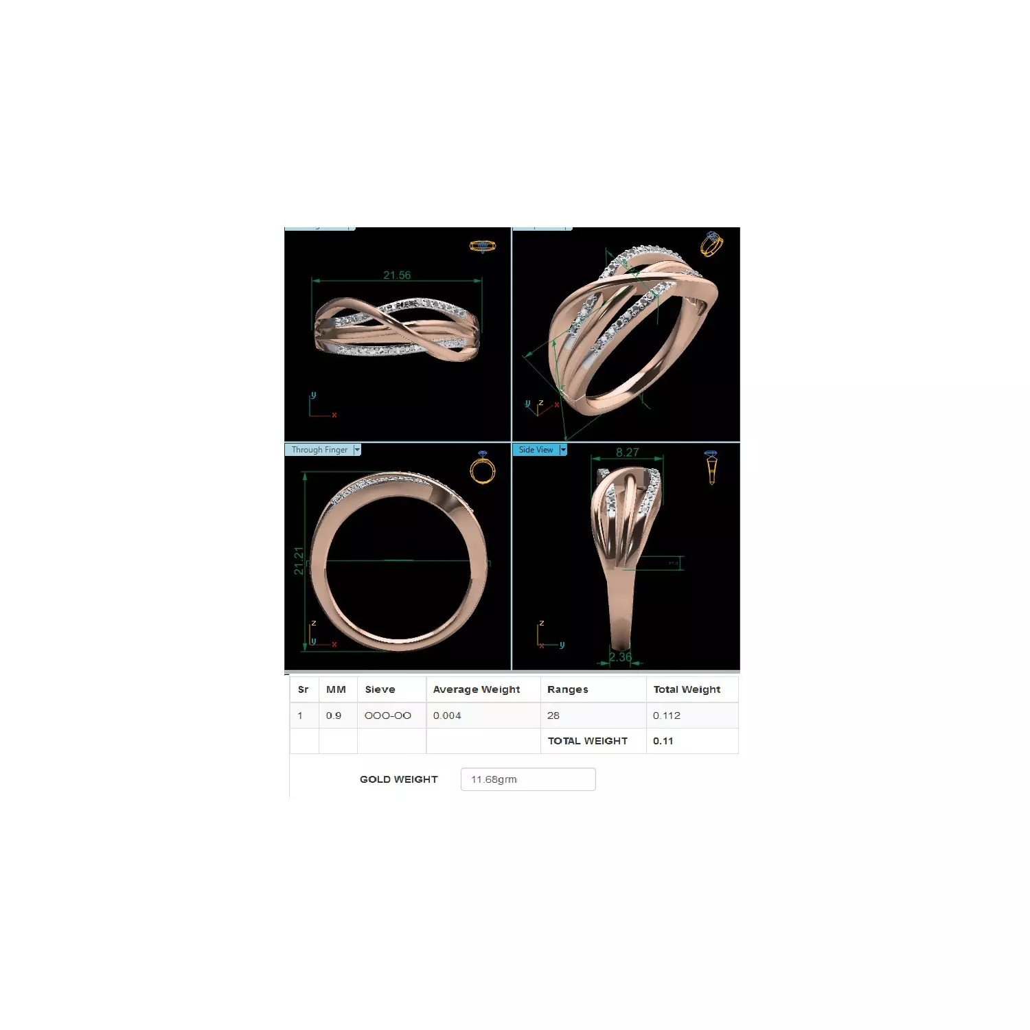 Women Ring Render 3dm STL MTL SLC JCD OBJ FBX Details 3D print model_24