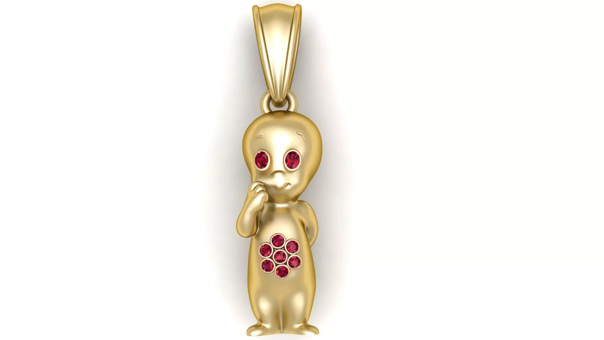 endearing pendant shaped 3D print model