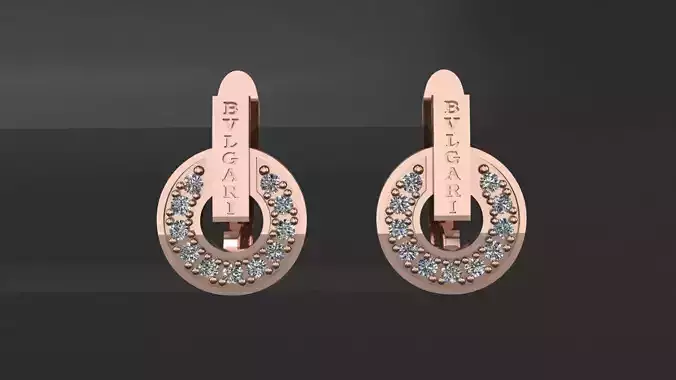 Earrings Bvlgari 3D print model