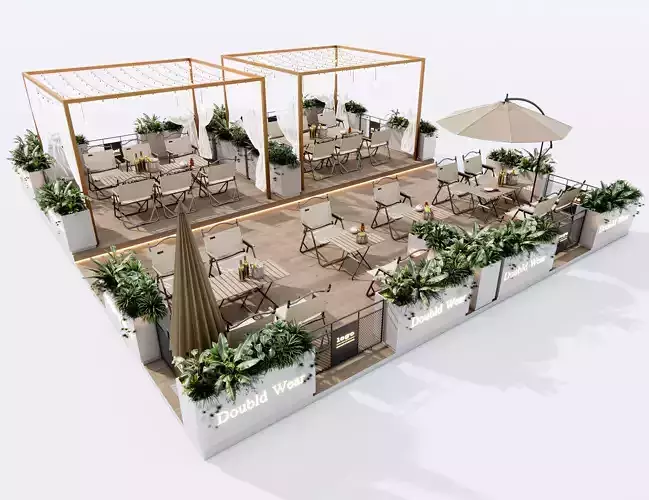 Outdoor Cafe and Restaurant Seating Elements 8