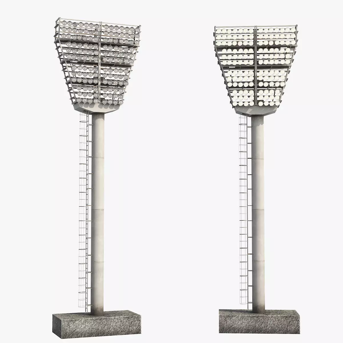 Stadium Light Tower Low-poly 3D model