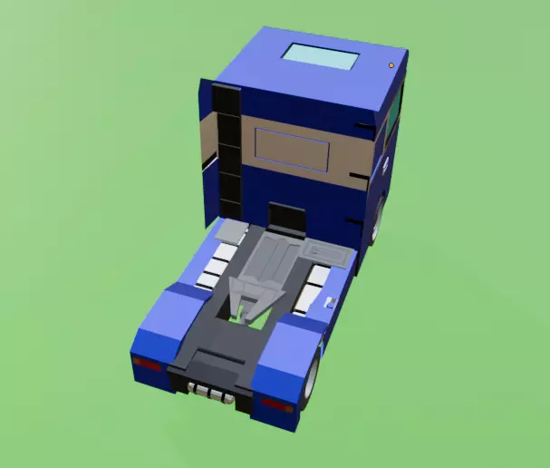 Volvo FH3-Style Truck Scene Low-Poly Pack Low-poly 3D model_9