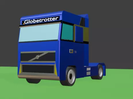 Volvo FH3-Style Truck Scene Low-Poly Pack Low-poly 3D model_6
