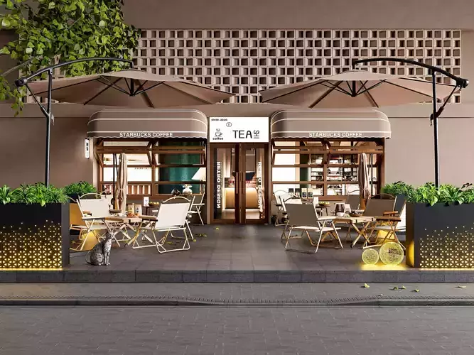 Outdoor Cafe and Restaurant Seating Elements 9