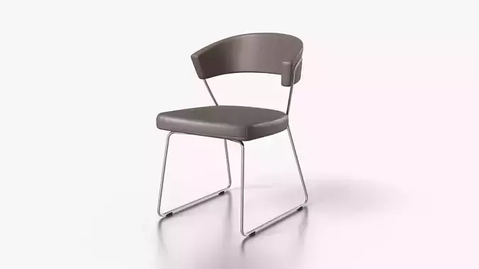 Steel Edge Chair Low-poly 3D model