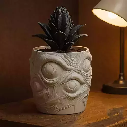 Eye Surrealism Plant Pot with Drainage No Supports