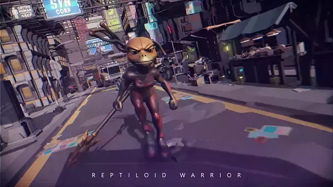 AIGROK Low-poly 3D model