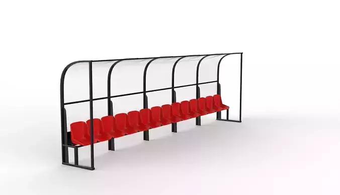 Soccer Bench 02 3D model