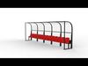 Soccer Bench 02 3D model_1