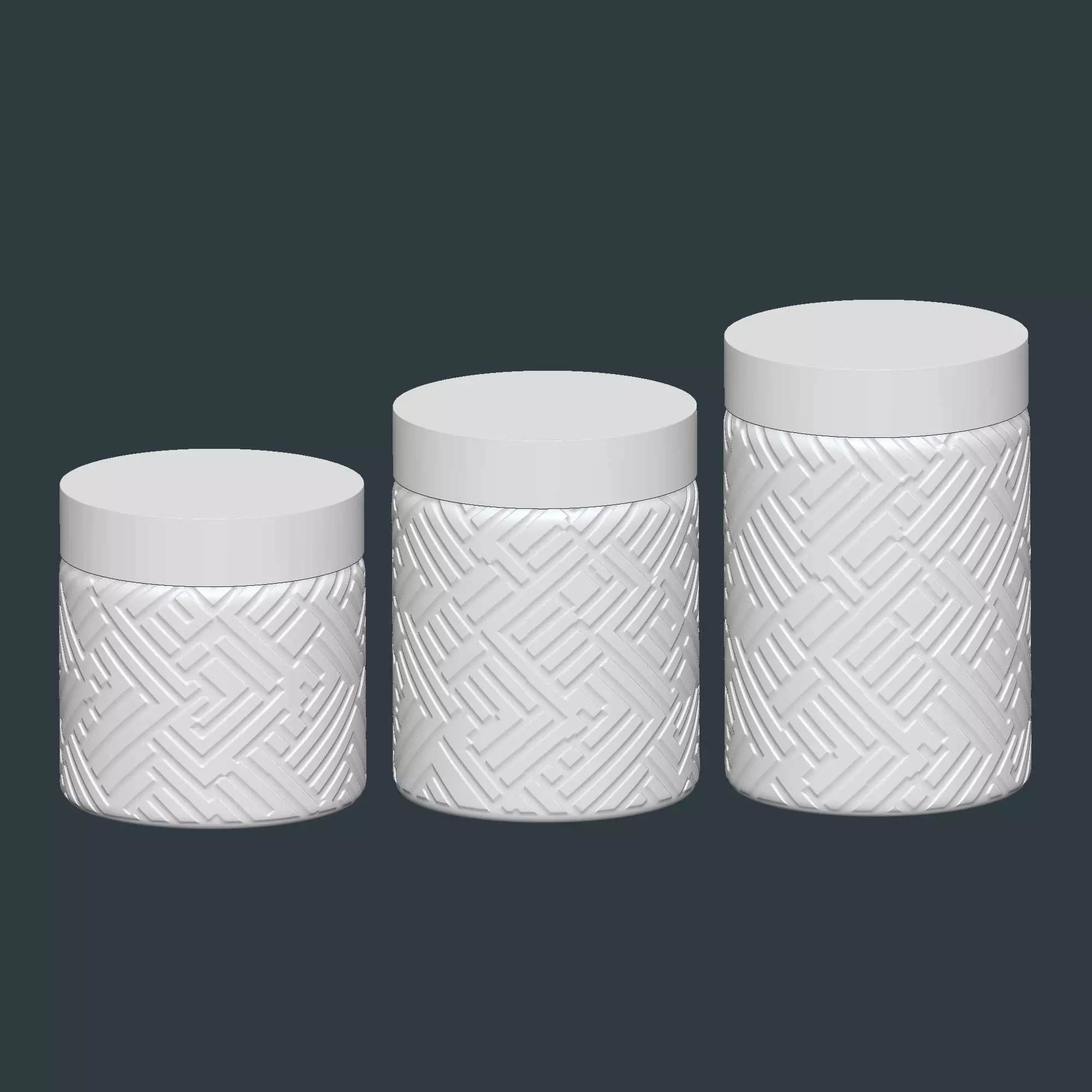 Kitchen Jar Set No Supports Needed 3D print model_1