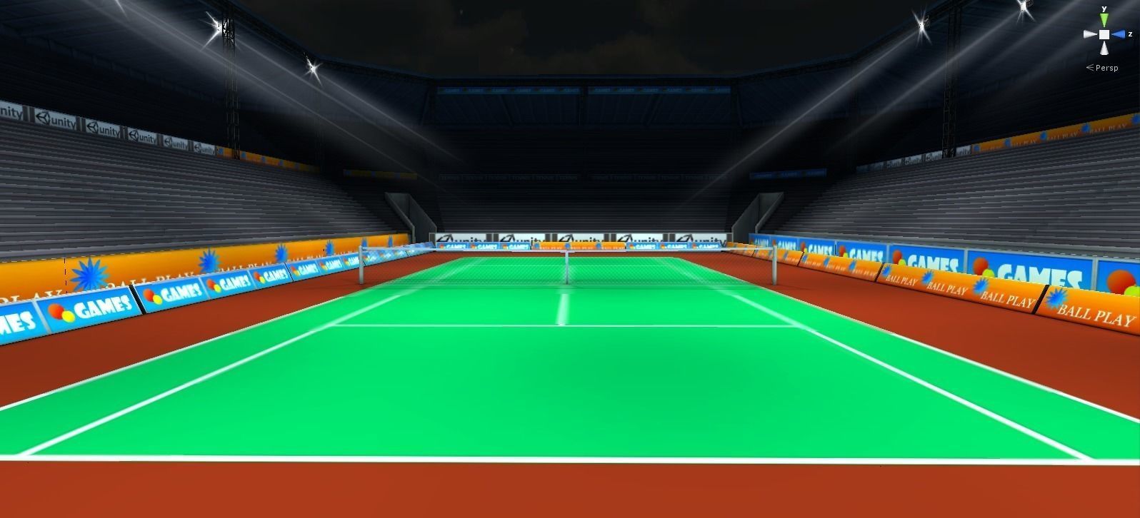 Tennise stadium Low-poly 3D model_2