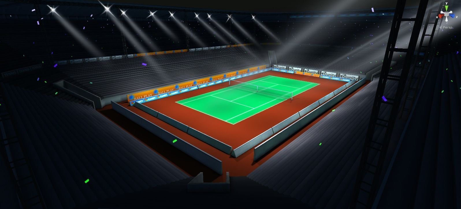 Tennise stadium Low-poly 3D model_5