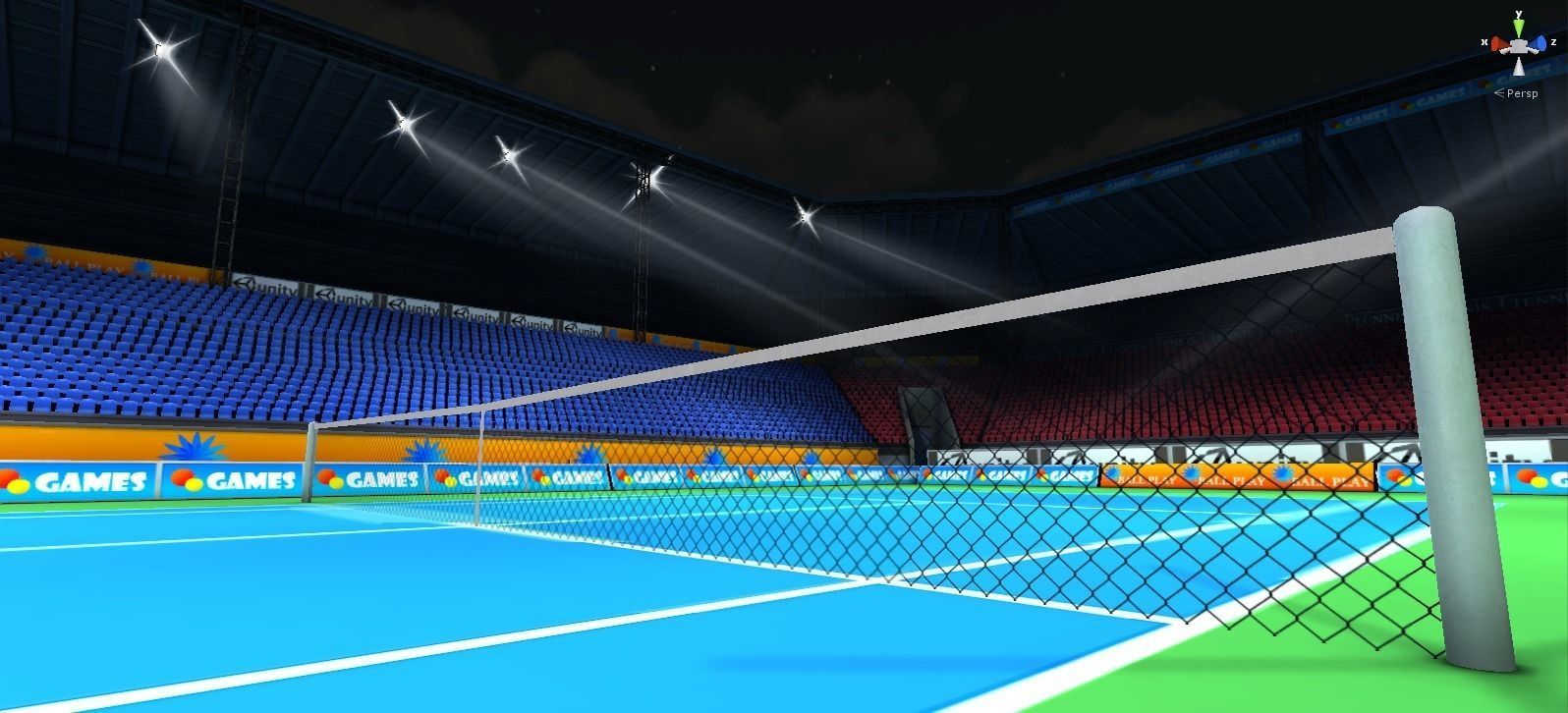 Tennise stadium Low-poly 3D model_1