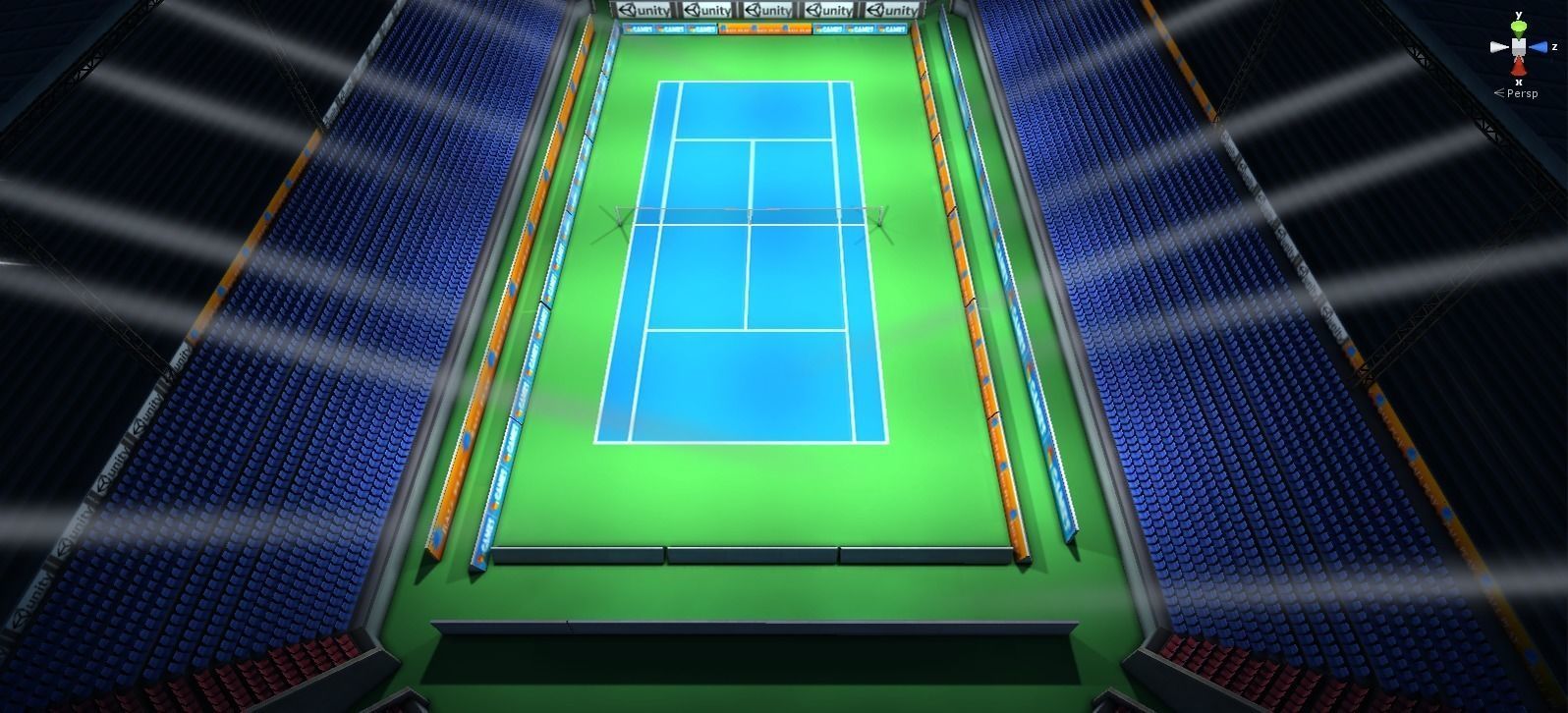 Tennise stadium Low-poly 3D model_6