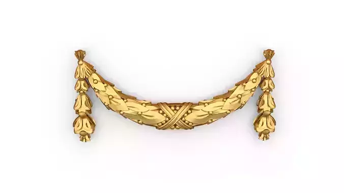 classic decorative swag onlay cnc 3d printing stl 06