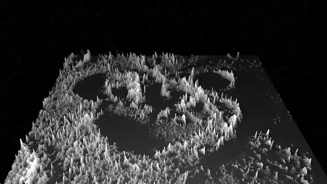 Mickey Mouse Shaped Mercury Crater 3D model