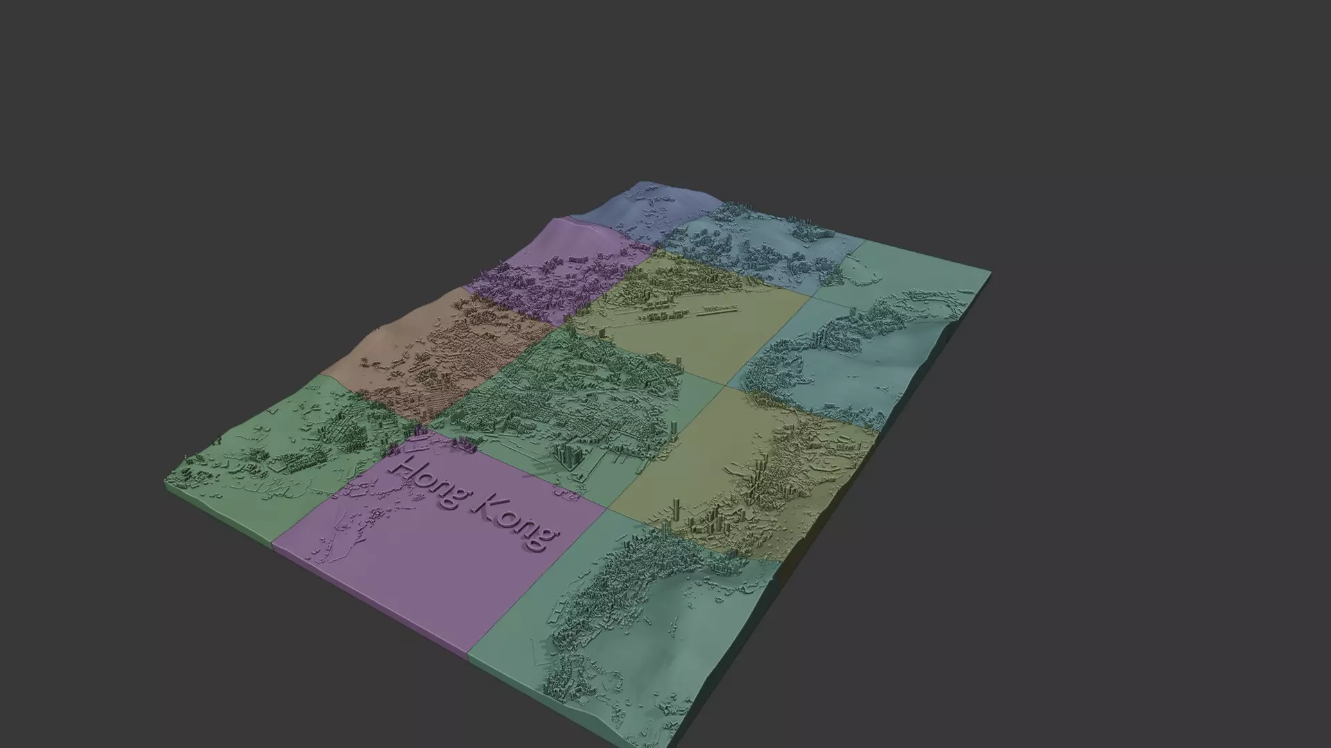 Hong Kong  3D print model_1