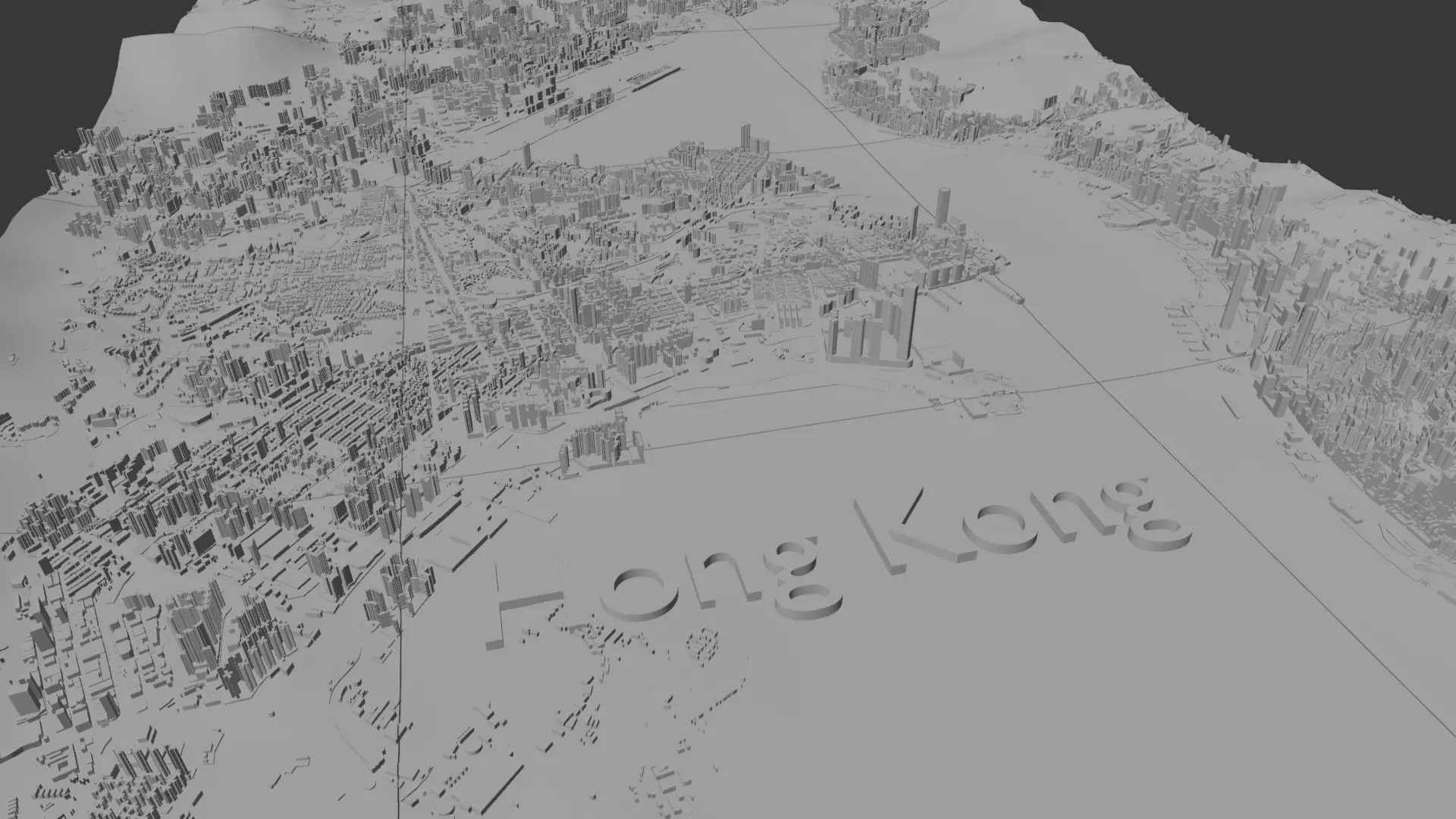 Hong Kong  3D print model_0