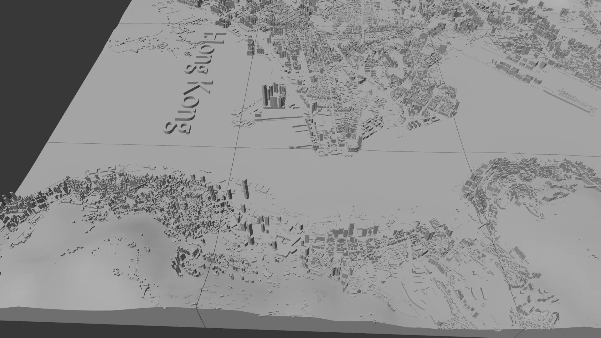 Hong Kong  3D print model_3