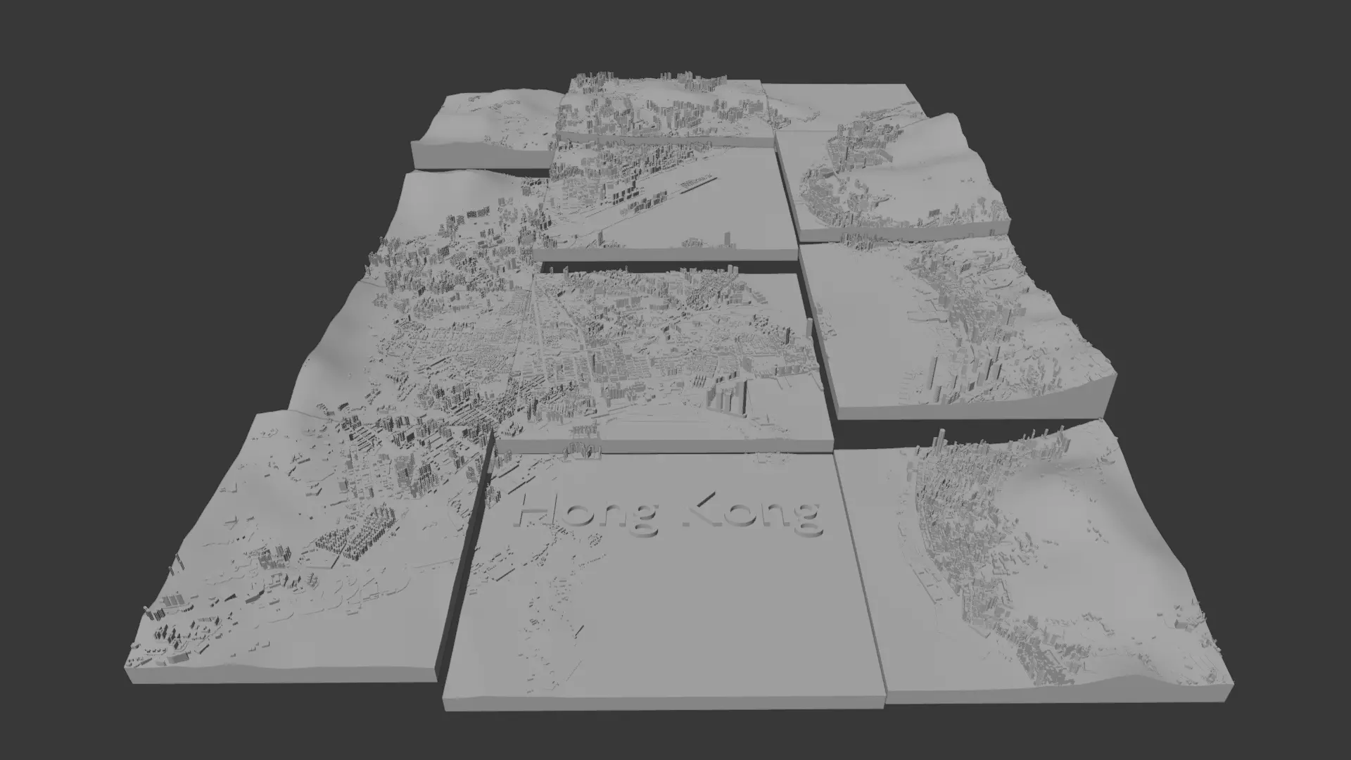 Hong Kong  3D print model_8