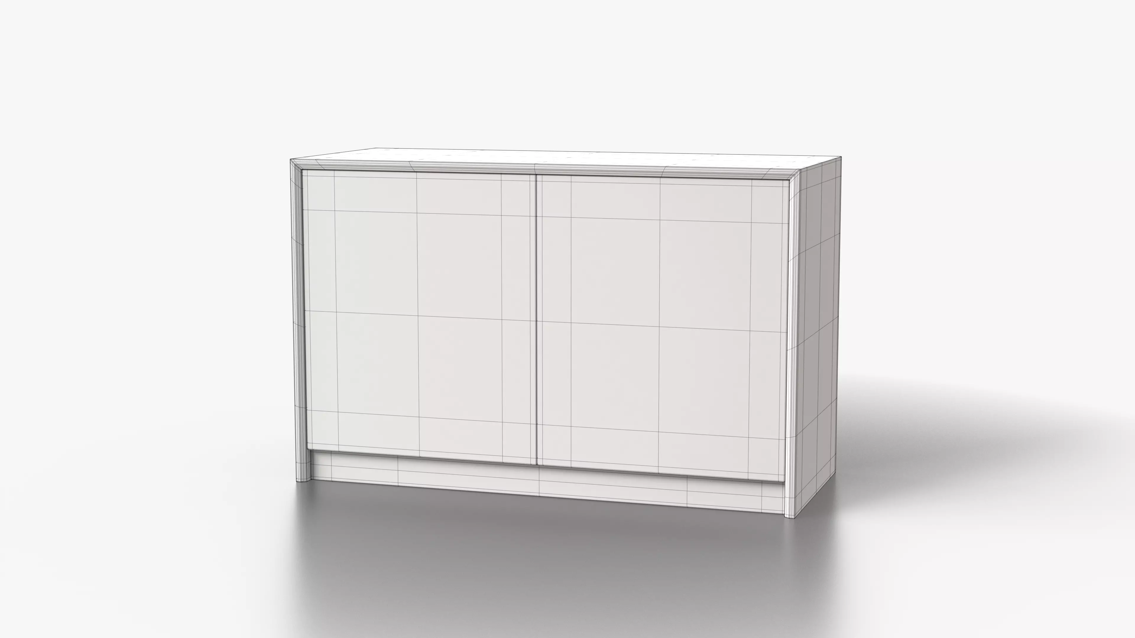Minimalist Chest of Drawers Low-poly 3D model_5
