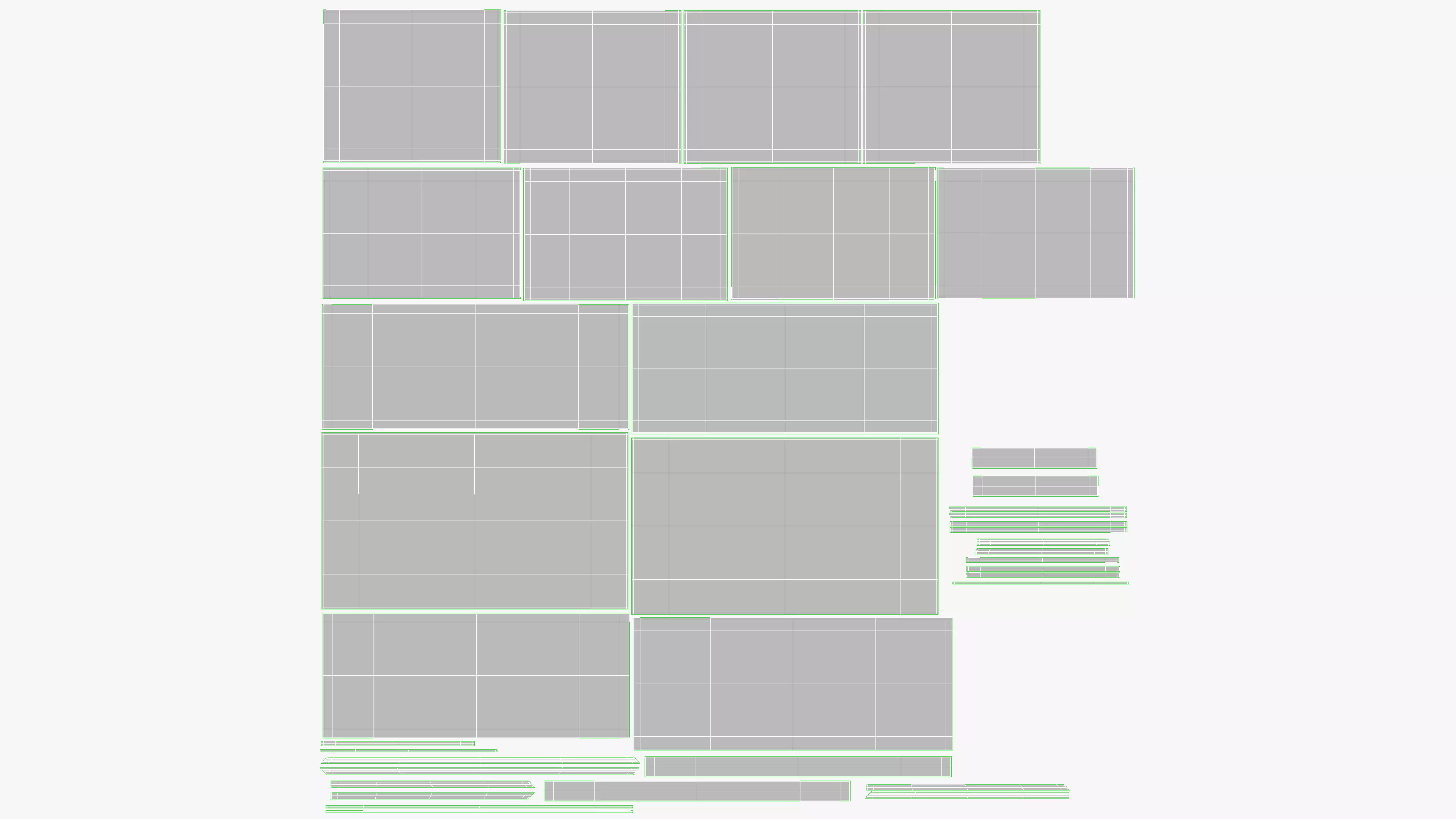 Minimalist Chest of Drawers Low-poly 3D model_8