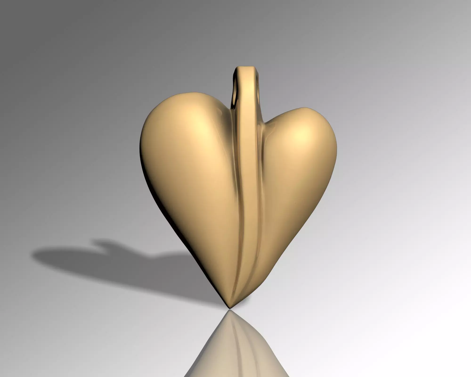 HALF HEART PENDANT WITH YOUR LOVER NAME 3D print model_1