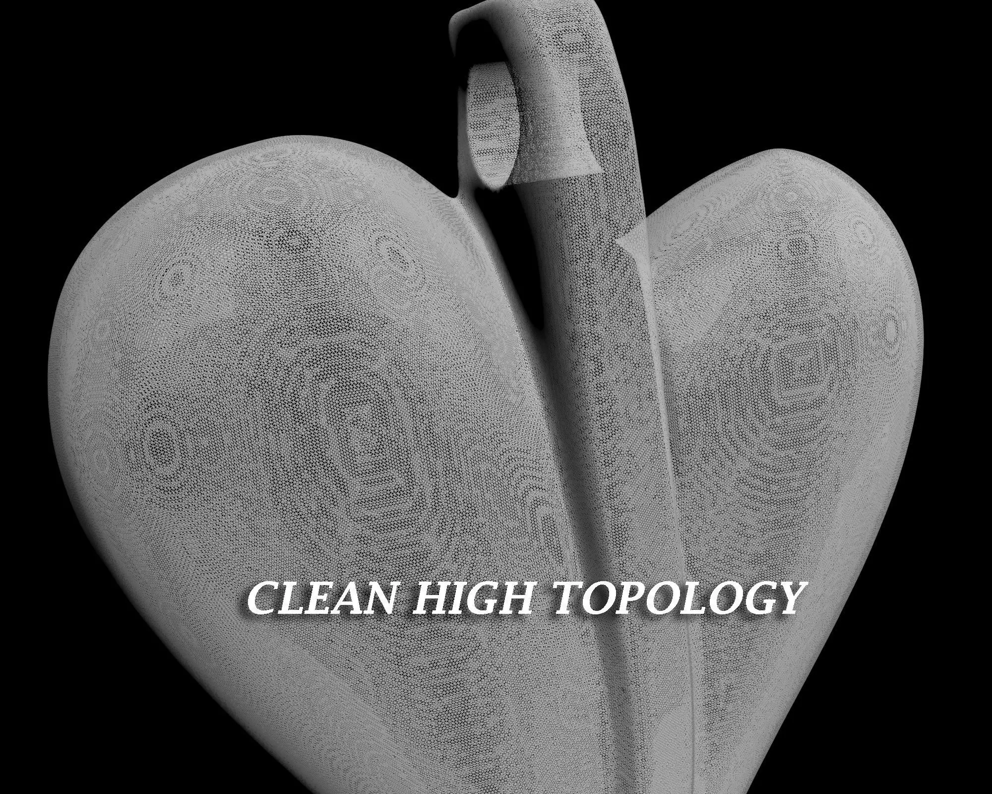 HALF HEART PENDANT WITH YOUR LOVER NAME 3D print model_8