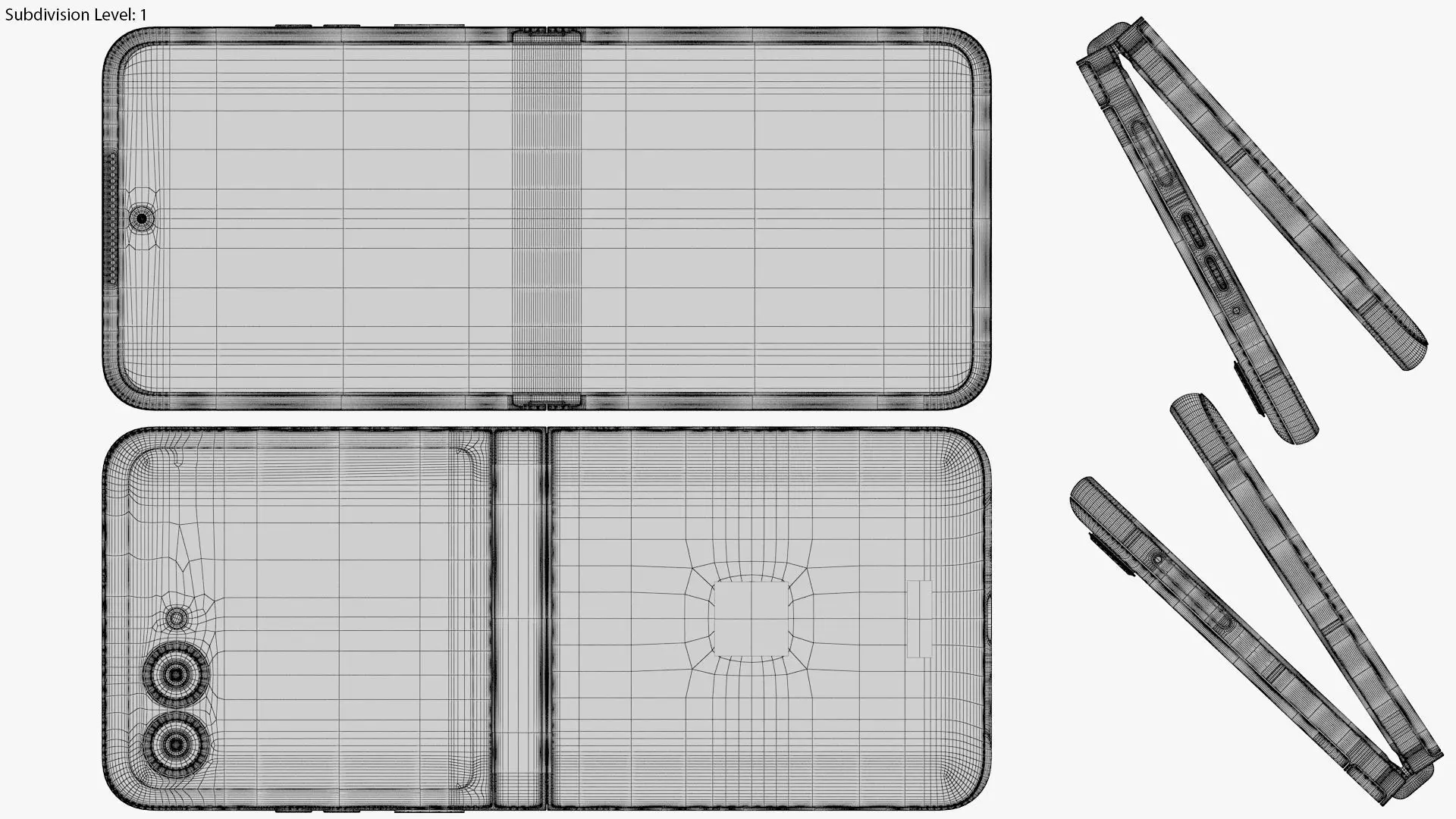 Motorola Razr 50 Grey Animated 3D model_23