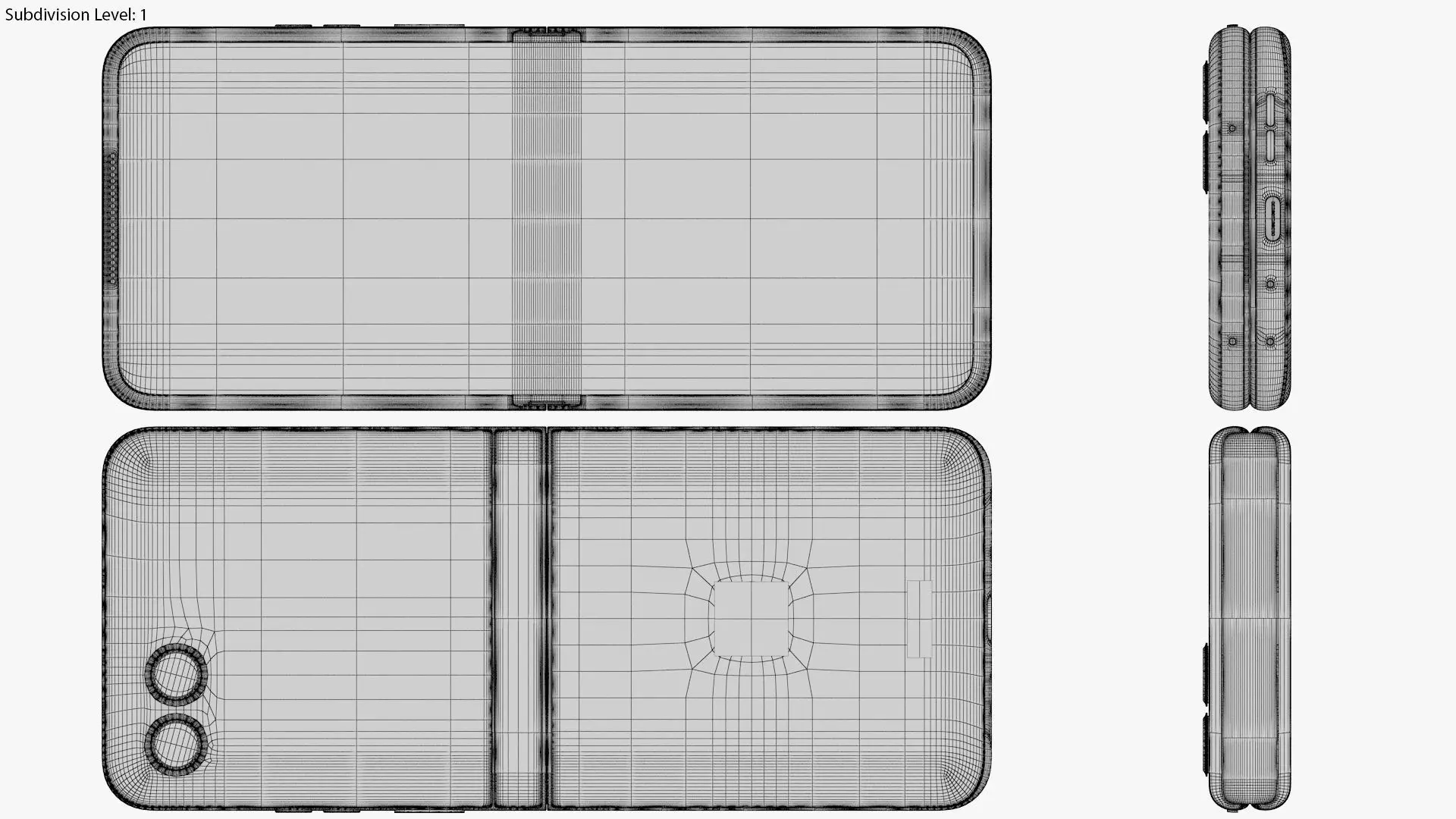 Motorola Razr 50 Grey Animated 3D model_21