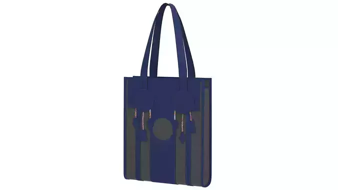 Hermes catcher tote bag bleu marine Handbag 3D Model 