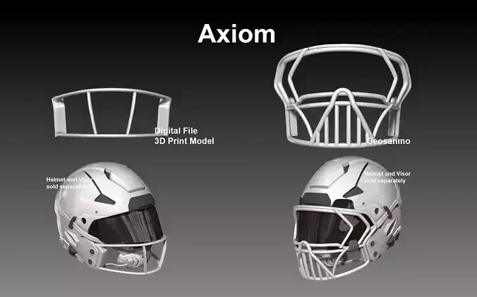 Facemask Pack VIII for NFL Riddell AXIOM Helmet Geosanmo 