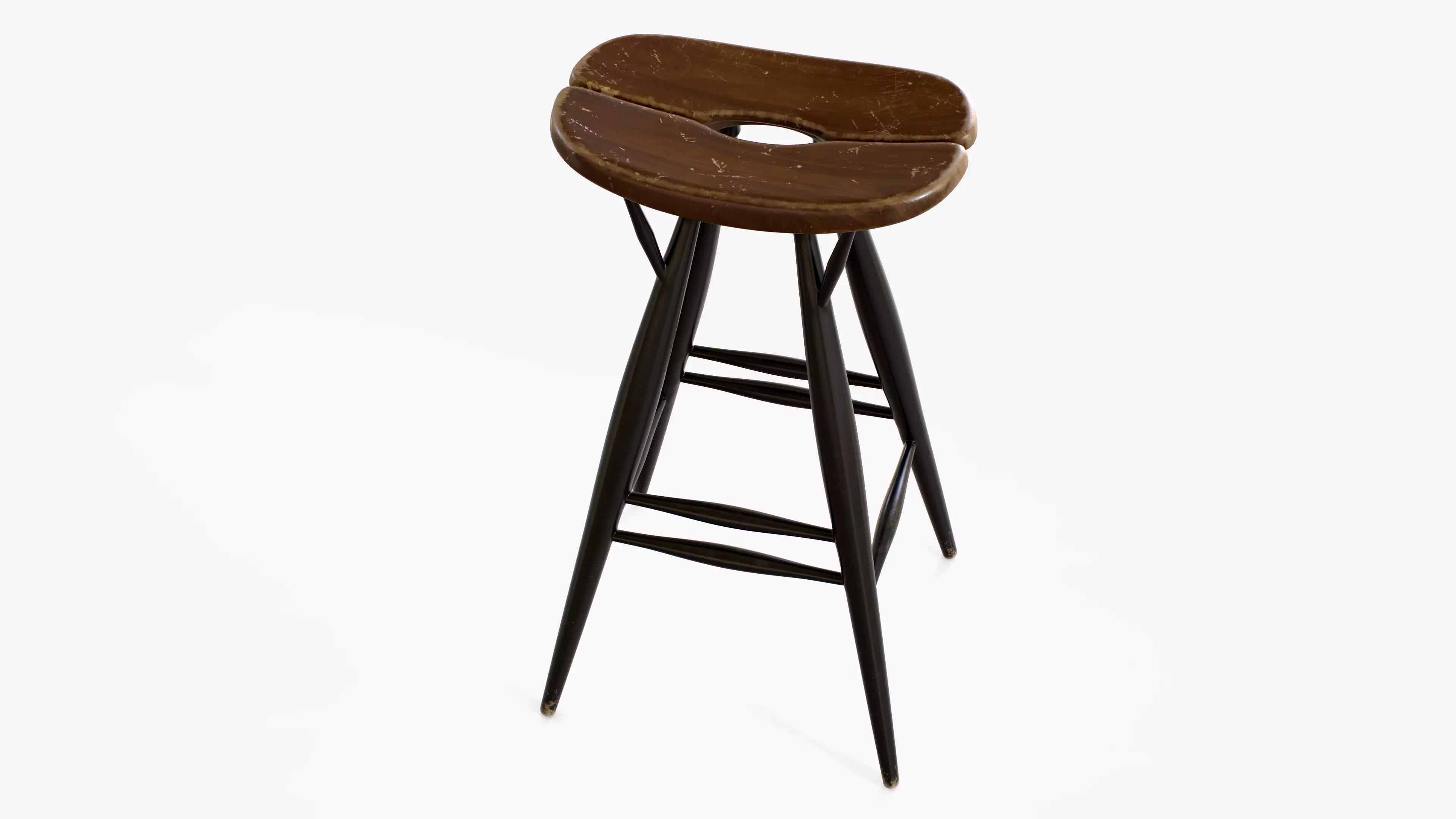Artek Pirkka Bar Stool Low-poly 3D model_2